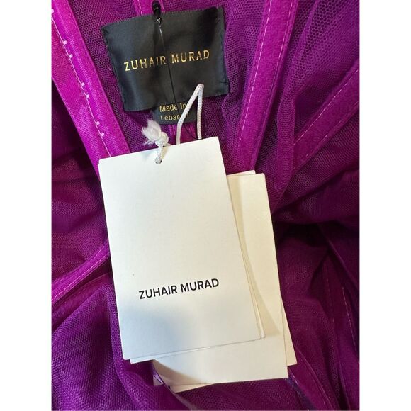 ZUHAIR MURAD Off-the-shoulder draped satin long dress Size 34 (2) $4050 - Picture 9 of 15